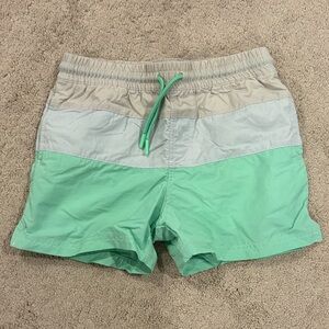Kid’s Green and Gray Swim Trunk